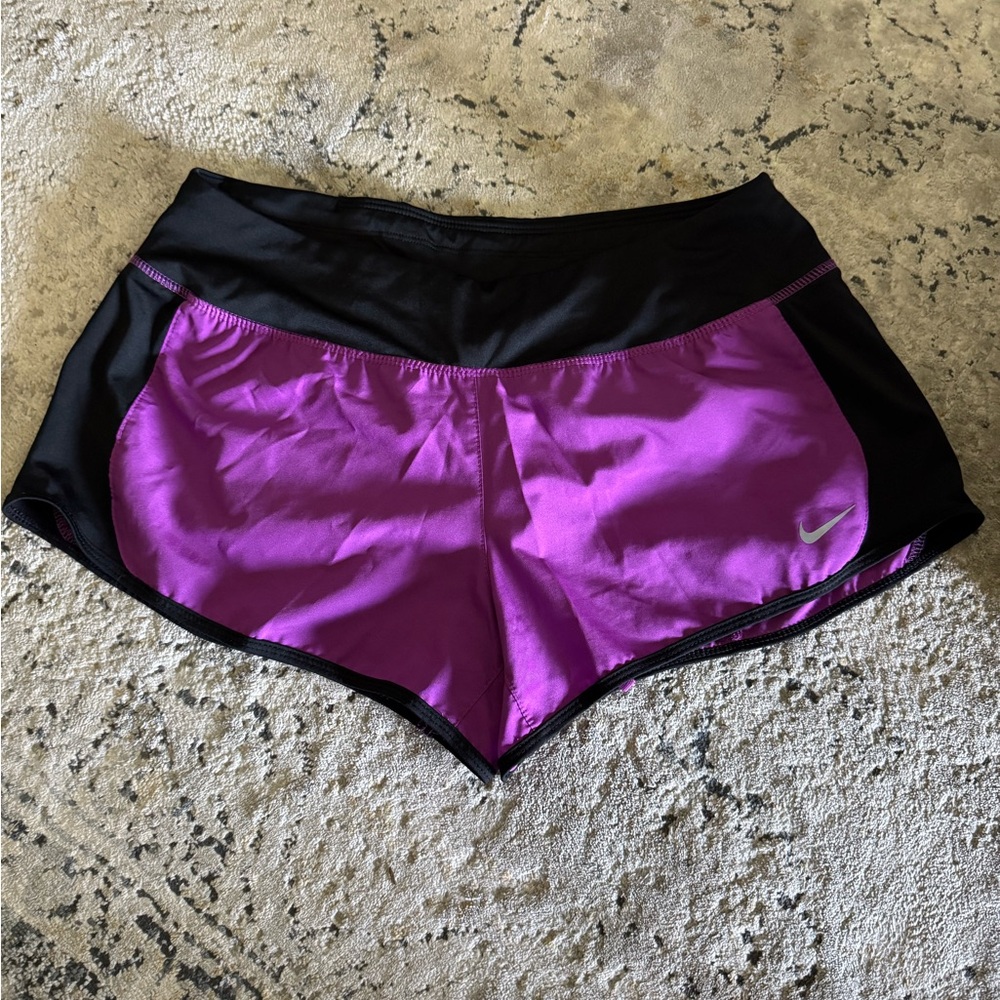 Nike Purple and Black Athletic Shorts